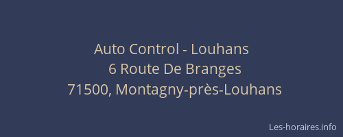 Auto Control - Louhans