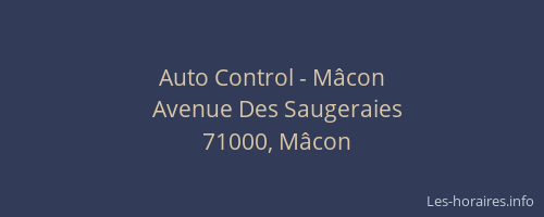 Auto Control - Mâcon
