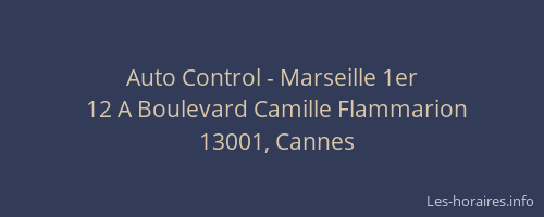Auto Control - Marseille 1er