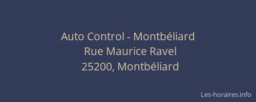 Auto Control - Montbéliard