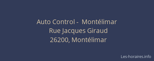 Auto Control -  Montélimar