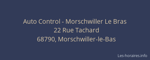 Auto Control - Morschwiller Le Bras