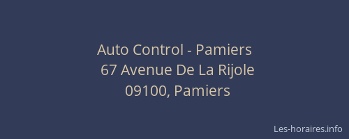 Auto Control - Pamiers