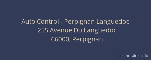 Auto Control - Perpignan Languedoc