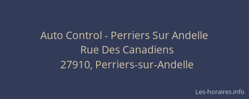Auto Control - Perriers Sur Andelle