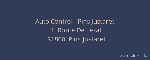 Auto Control - Pins Justaret