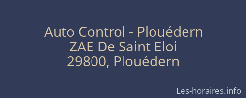 Auto Control - Plouédern