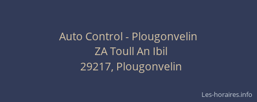 Auto Control - Plougonvelin