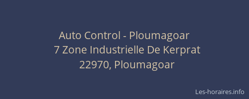 Auto Control - Ploumagoar