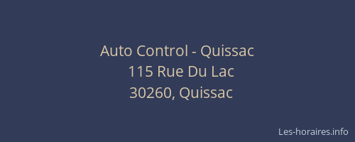 Auto Control - Quissac