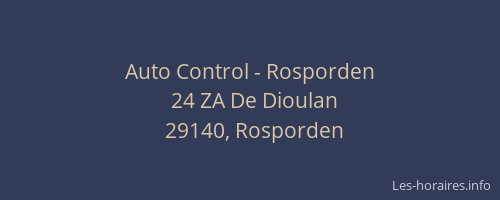 Auto Control - Rosporden