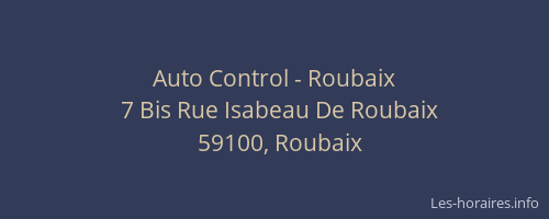 Auto Control - Roubaix