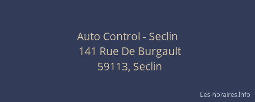 Auto Control - Seclin