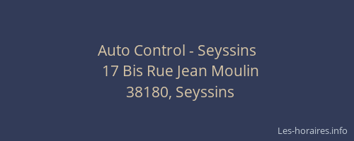 Auto Control - Seyssins
