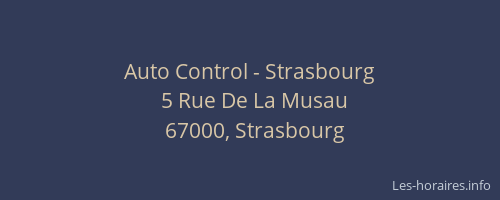 Auto Control - Strasbourg