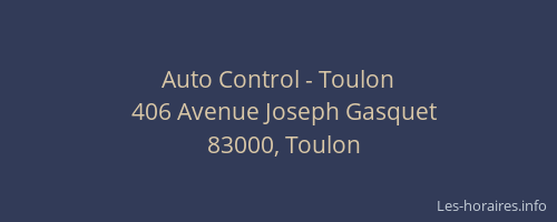 Auto Control - Toulon