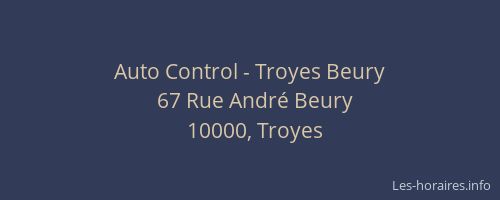 Auto Control - Troyes Beury