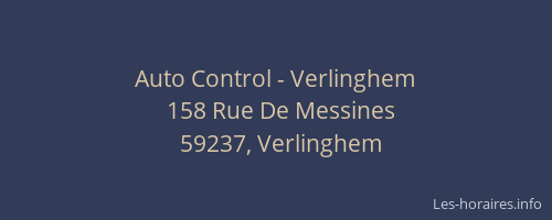 Auto Control - Verlinghem