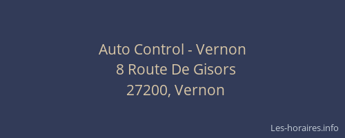 Auto Control - Vernon