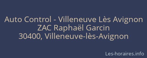 Auto Control - Villeneuve L&egrave;s Avignon