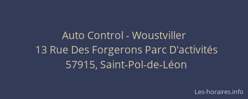 Auto Control - Woustviller
