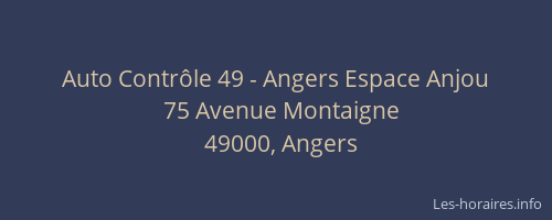 Auto Contrôle 49 - Angers Espace Anjou