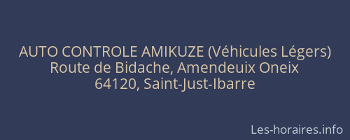 AUTO CONTROLE AMIKUZE (Véhicules Légers)