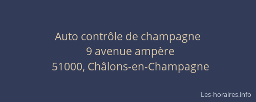 Auto contrôle de champagne