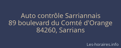 Auto contrôle Sarriannais