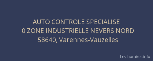 AUTO CONTROLE SPECIALISE