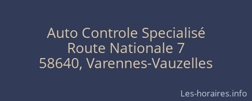 Auto Controle Specialisé