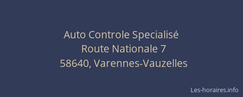 Auto Controle Specialis&eacute;