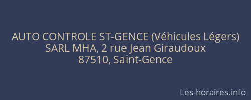 AUTO CONTROLE ST-GENCE (Véhicules Légers)
