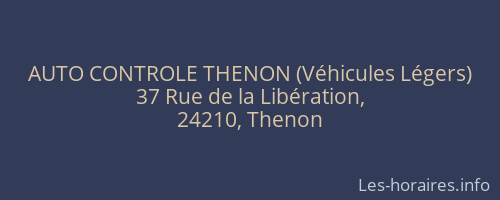 AUTO CONTROLE THENON (Véhicules Légers)