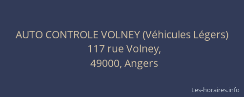 AUTO CONTROLE VOLNEY (Véhicules Légers)
