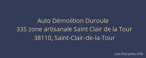 Auto D&eacute;molition Duroule