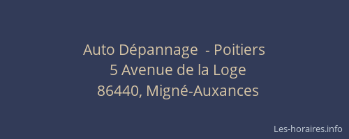 Auto D&eacute;pannage  - Poitiers