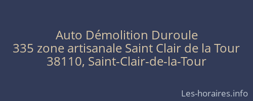 Auto Démolition Duroule