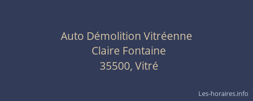 Auto Démolition Vitréenne