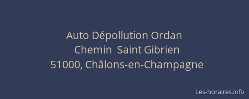 Auto Dépollution Ordan