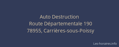 Auto Destruction