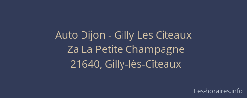 Auto Dijon - Gilly Les Citeaux