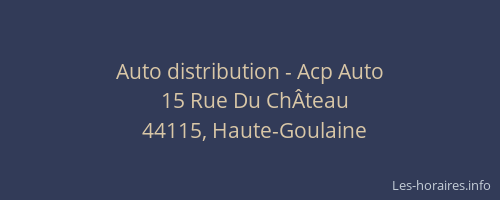 Auto distribution - Acp Auto