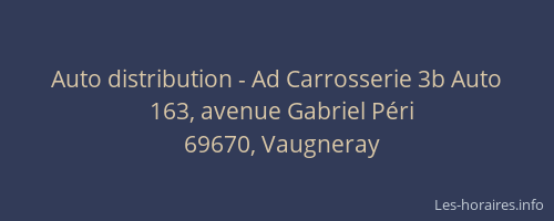 Auto distribution - Ad Carrosserie 3b Auto