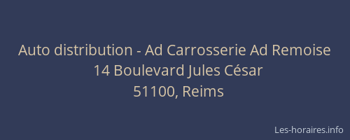 Auto distribution - Ad Carrosserie Ad Remoise