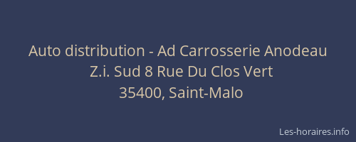 Auto distribution - Ad Carrosserie Anodeau