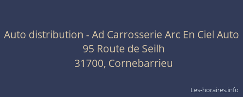 Auto distribution - Ad Carrosserie Arc En Ciel Auto