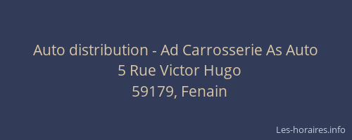 Auto distribution - Ad Carrosserie As Auto