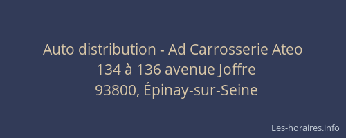 Auto distribution - Ad Carrosserie Ateo