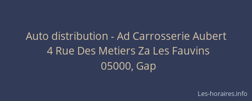 Auto distribution - Ad Carrosserie Aubert
